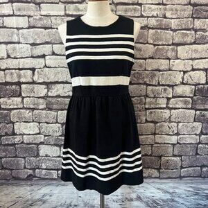 J. Crew Black & White Sleeveless Dress Size M